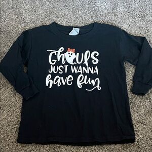 Gildan Black Kids Long Sleeve Halloween Tee
